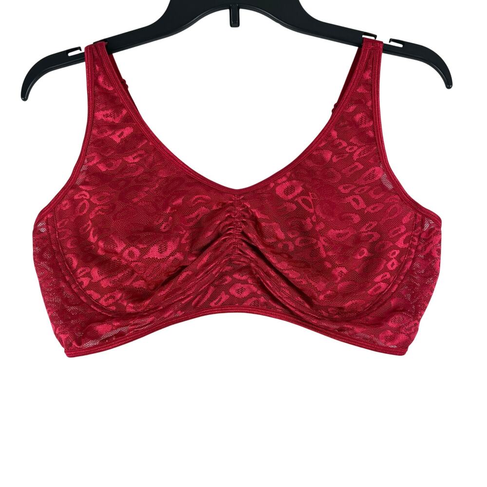 Ruby Ribbon Red Lace Bra NWOT